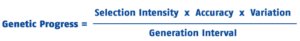 فرمول فاکتورهای پیشرفت ژنتیکی